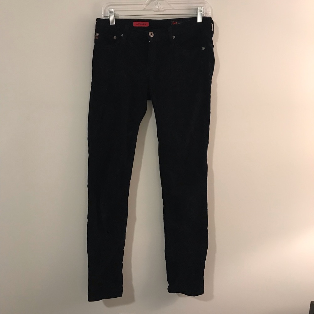 AG Skinny Black Corduroy Pants